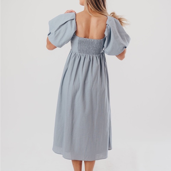 HAMILTON MIDI DRESS IN DENIM BLUE - BUMP FRIENDLY (M) - Picture 3 of 3